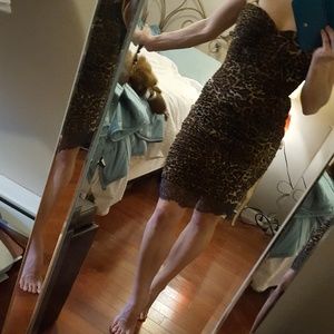Bcbg cheetah print dress
